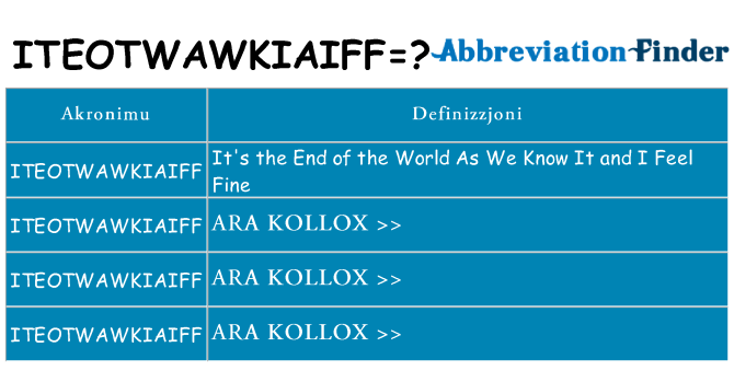 Dak ma iteotwawkiaiff joqgħod għal