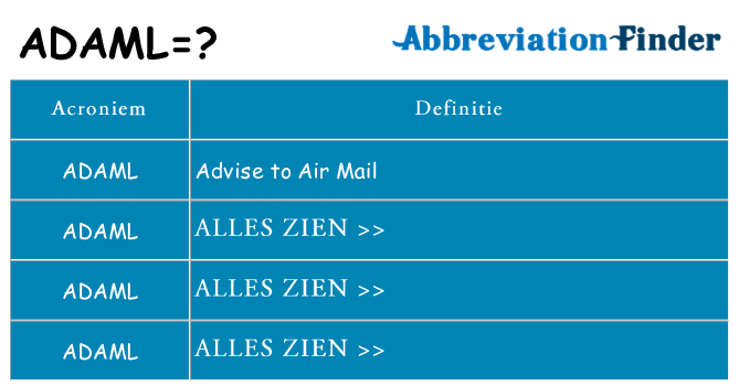 Wat staat adaml voor