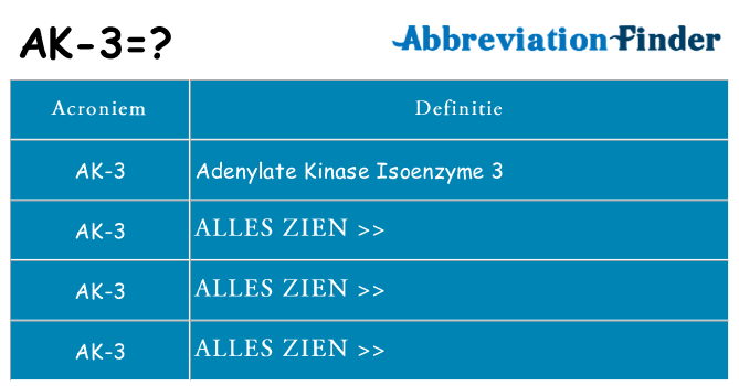 Wat staat ak-3 voor