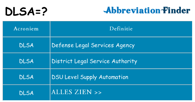 Wat staat dlsa voor