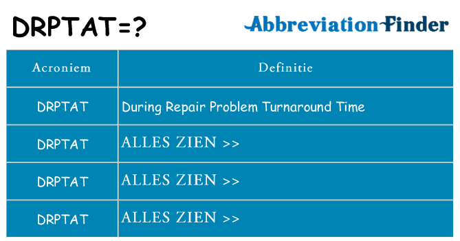 Wat staat drptat voor