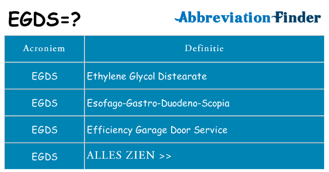 Wat staat egds voor