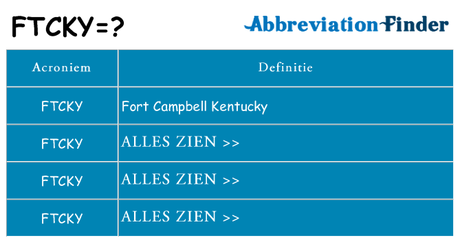 Wat staat ftcky voor