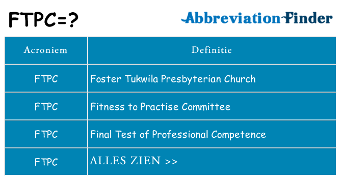 Wat staat ftpc voor