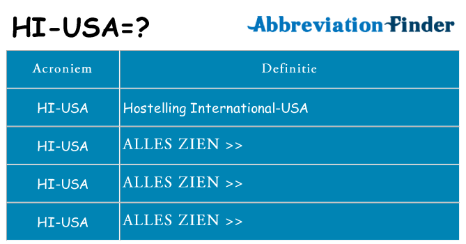 Wat staat hi-usa voor