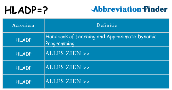 Wat staat hladp voor