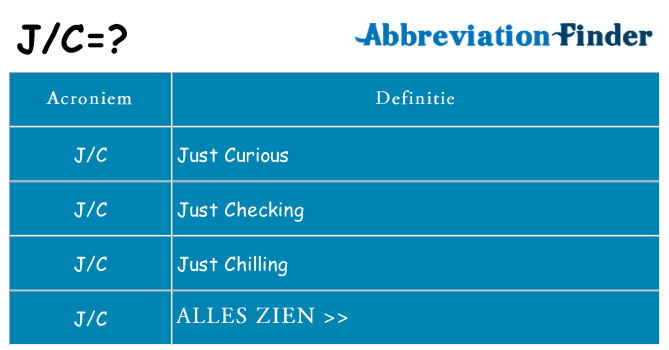 Wat staat jc voor