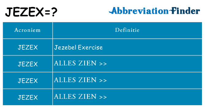 Wat staat jezex voor