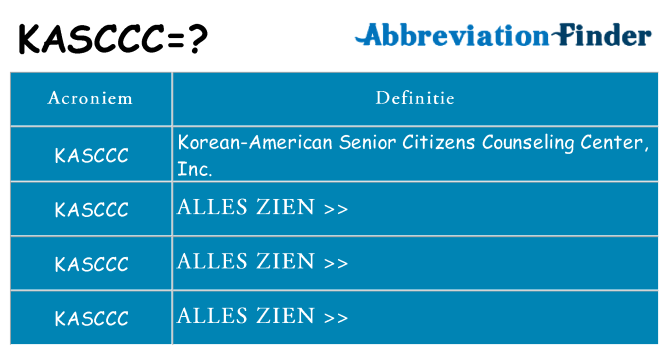 Wat staat kasccc voor