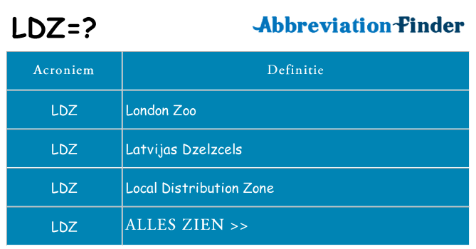 Wat staat ldz voor