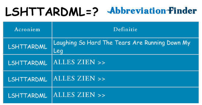 Wat staat lshttardml voor