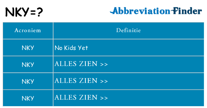 Wat staat nky voor