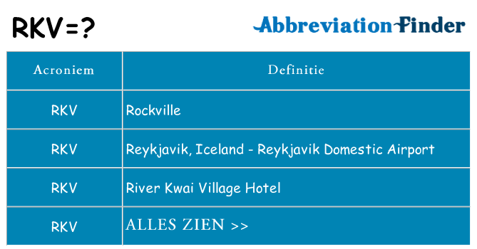 Wat staat rkv voor