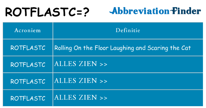 Wat staat rotflastc voor