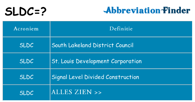 Wat staat sldc voor