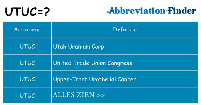 Wat staat utuc voor