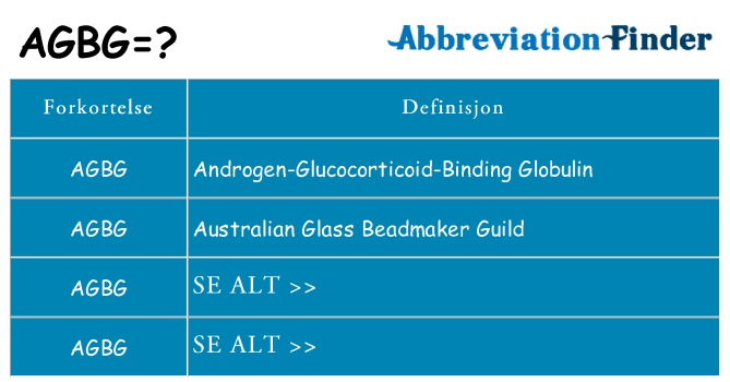Hva agbg står for