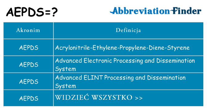 Co aepds oznaczać