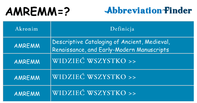 Co amremm oznaczać