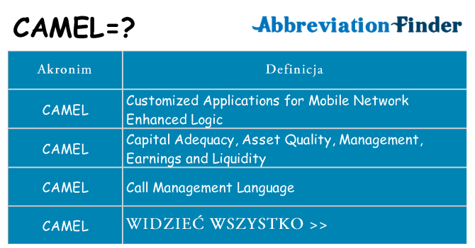 Co camel oznaczać
