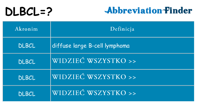 Co dlbcl oznaczać