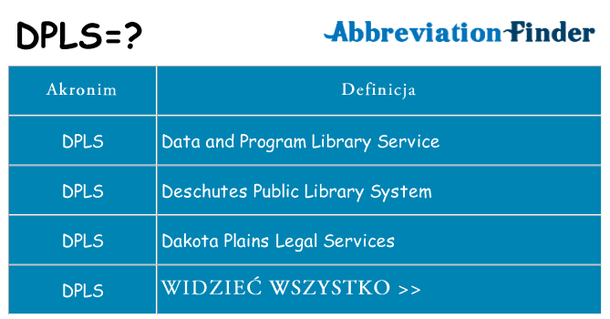 Co dpls oznaczać