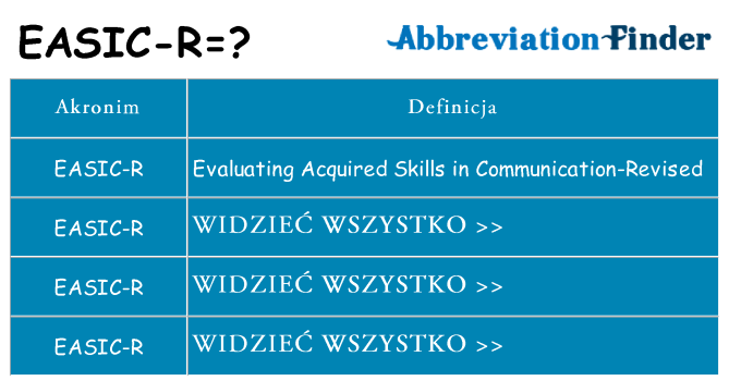 Co easic-r oznaczać