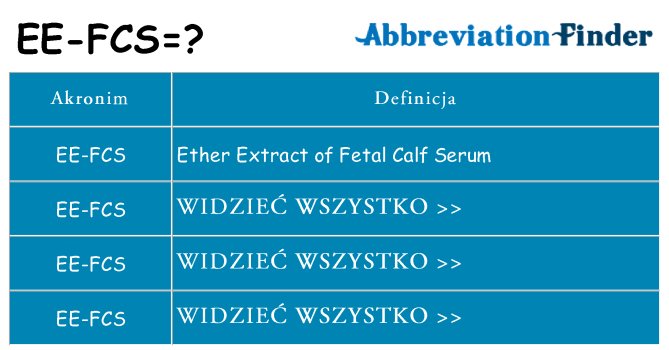 Co ee-fcs oznaczać