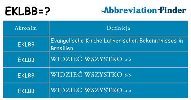 Co eklbb oznaczać