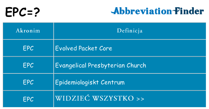 Co epc oznaczać