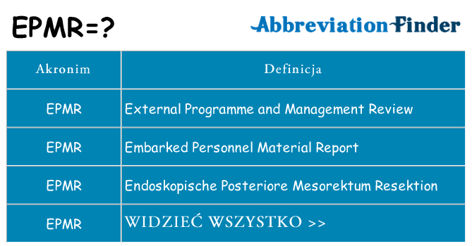 Co epmr oznaczać