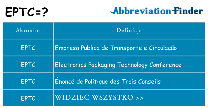 Co eptc oznaczać