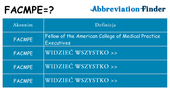 Co facmpe oznaczać