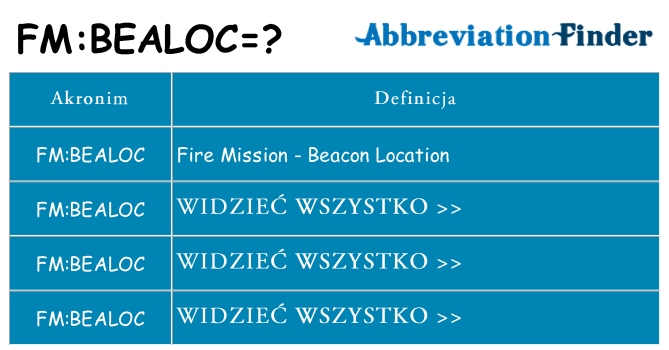 Co fmbealoc oznaczać