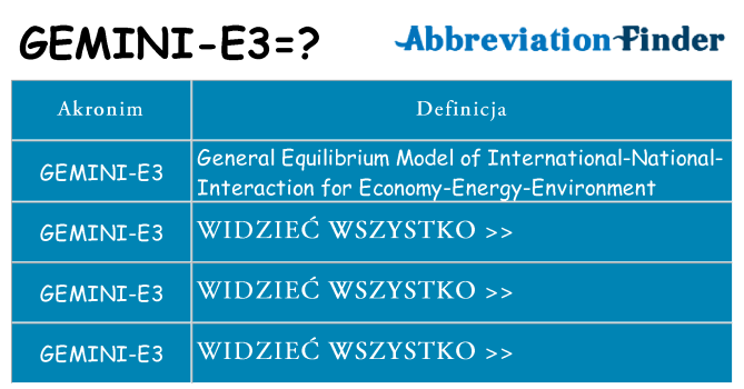 Co gemini-e3 oznaczać