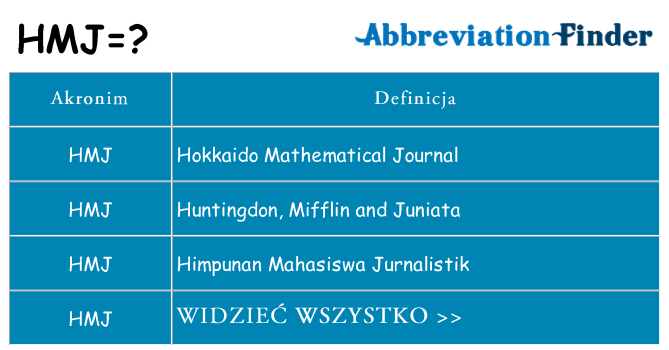 Co hmj oznaczać