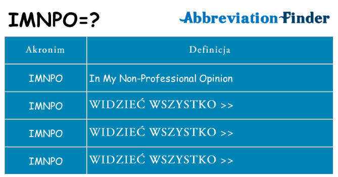 Co imnpo oznaczać