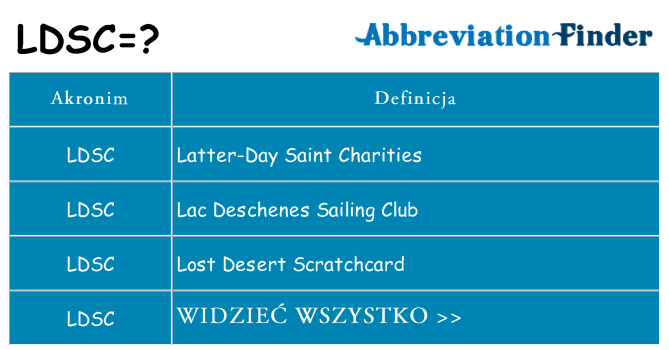 Co ldsc oznaczać