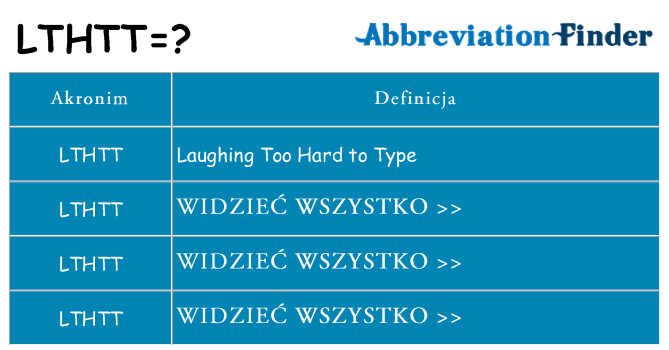 Co lthtt oznaczać