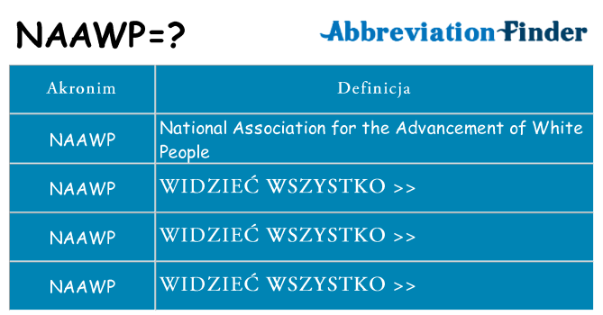 Co naawp oznaczać