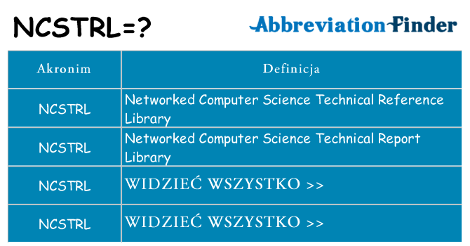 Co ncstrl oznaczać