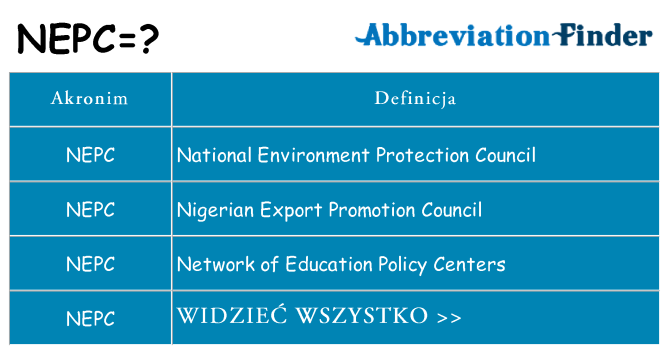 Co nepc oznaczać