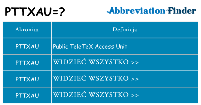 Co pttxau oznaczać