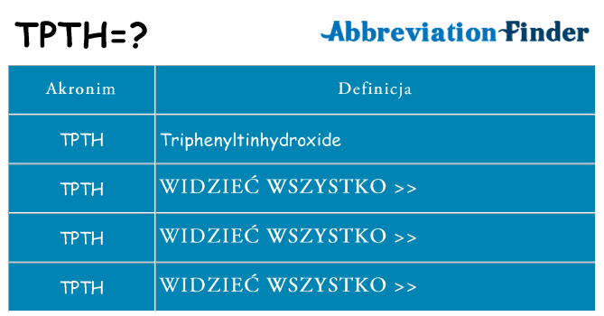Co tpth oznaczać