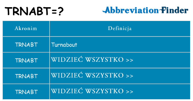 Co trnabt oznaczać