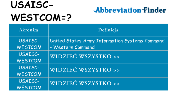 Co usaisc-westcom oznaczać