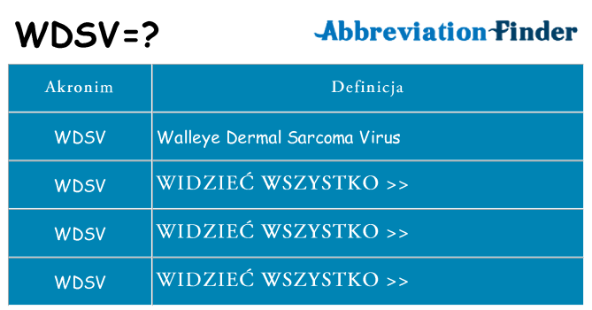 Co wdsv oznaczać