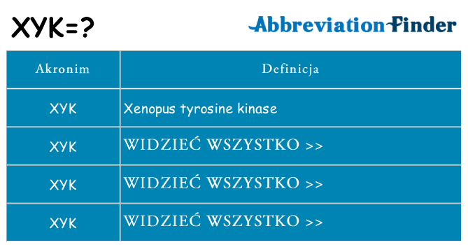 Co xyk oznaczać