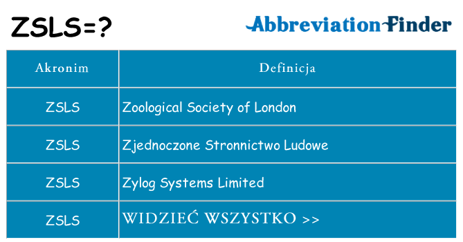 Co zsls oznaczać