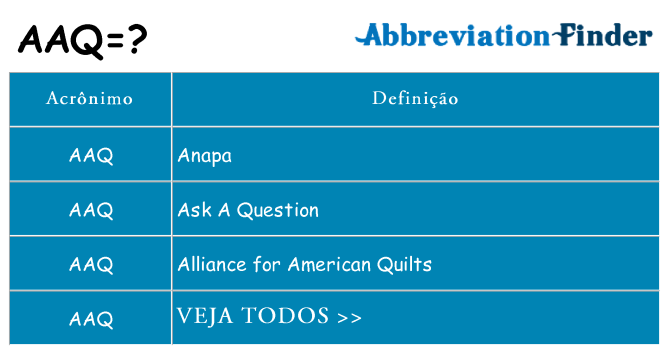 aaq de quê